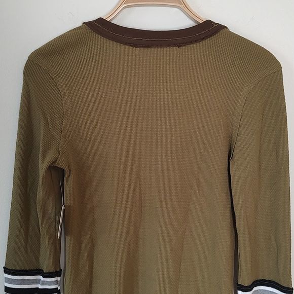 🔥HP🔥Free People Mikah Layering Thermal Cuff / Army Combo Long Sleeve Top Small - Picture 6 of 7